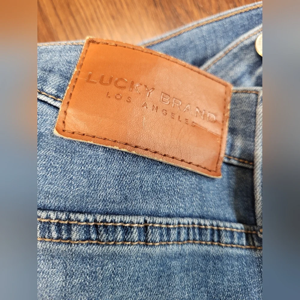 Lucky Brand Mid Rise Skinny Ava Distressed Raw Hem Ankle Women's Jeans 6/28